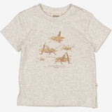 Wheat Main  T-Shirt Grasshoppers | Baby Jersey Tops and T-Shirts 5060 fossil melange