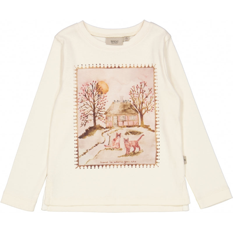 Wheat Main T-Shirt Home Watercolor Jersey Tops and T-Shirts 3181 cotton
