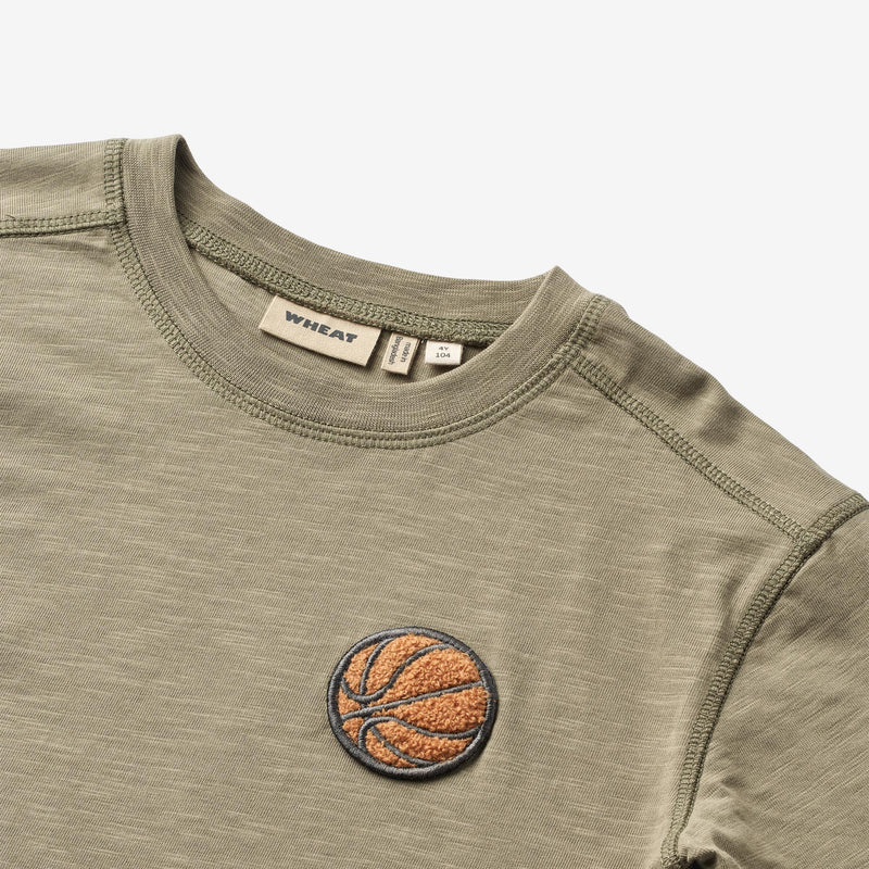 Wheat Main T-Shirt L/S Barny Jersey Tops and T-Shirts 1137 dry sage