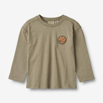 Wheat Main T-Shirt L/S Barny Jersey Tops and T-Shirts 1137 dry sage