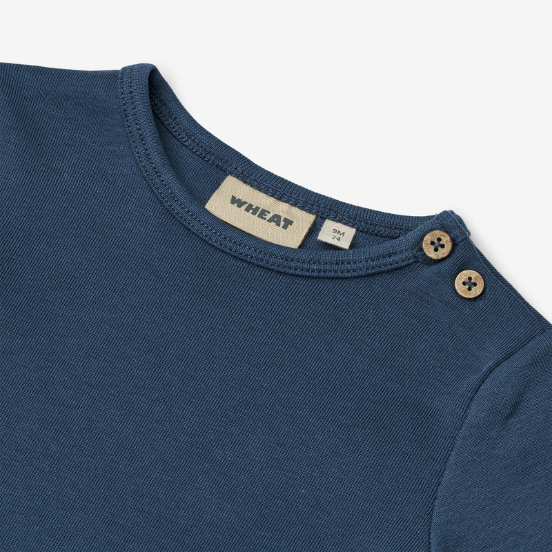 Wheat Main T-Shirt L/S Benjamin Jersey Tops and T-Shirts 1042 blue waves