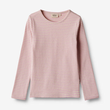 Wheat Main T-Shirt L/S Britt Jersey Tops and T-Shirts 2354 pink lilac stripe