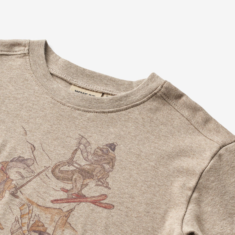 Wheat Main T-Shirt L/S Claus Jersey Tops and T-Shirts 0072 gravel melange