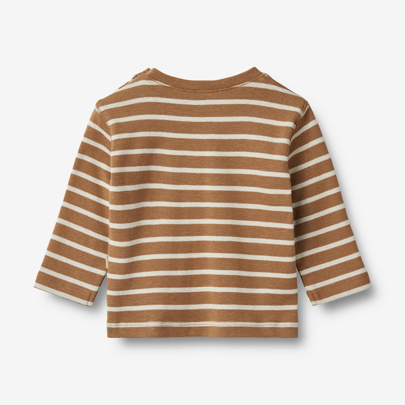 Wheat Main T-Shirt L/S Dustin Jersey Tops and T-Shirts 5078 caramel stripe