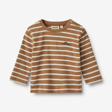 Wheat Main T-Shirt L/S Dustin Jersey Tops and T-Shirts 5078 caramel stripe
