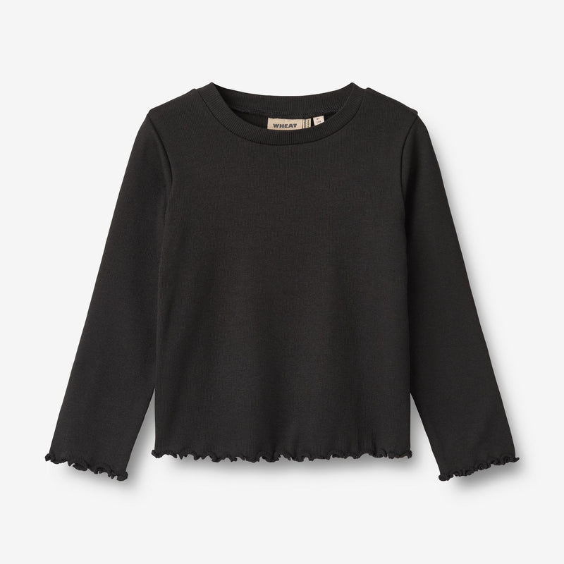 Wheat Main T-Shirt L/S Else Jersey Tops and T-Shirts 0021 black