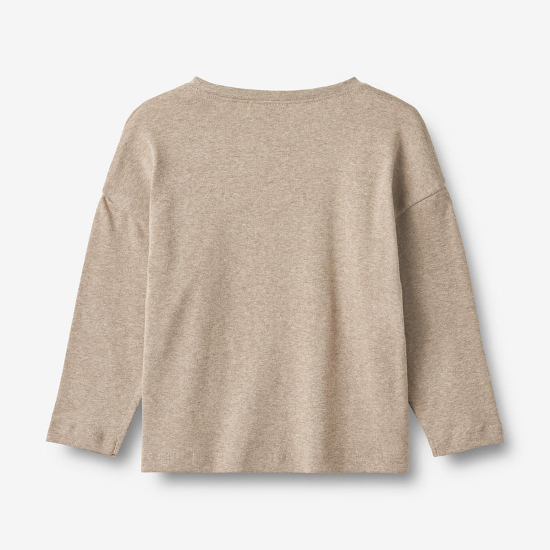 Wheat Main T-Shirt L/S Hanni Jersey Tops and T-Shirts 0072 gravel melange