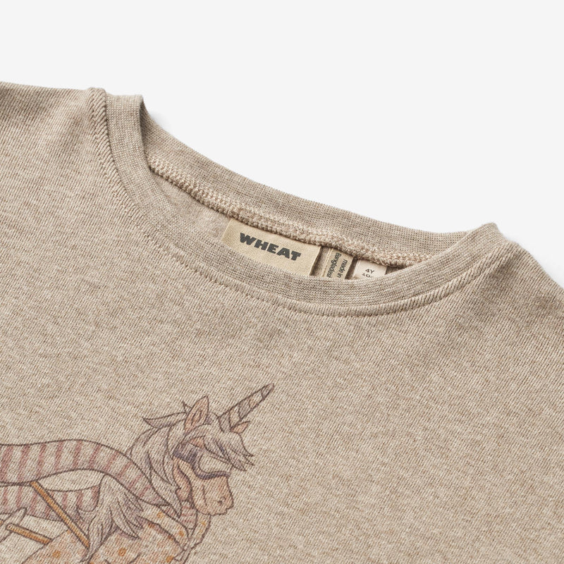 Wheat Main T-Shirt L/S Hanni Jersey Tops and T-Shirts 0072 gravel melange