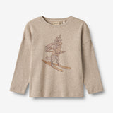 Wheat Main T-Shirt L/S Hanni Jersey Tops and T-Shirts 0072 gravel melange