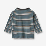 Wheat Main T-Shirt L/S Hans Jersey Tops and T-Shirts 9547 blue multi stripe