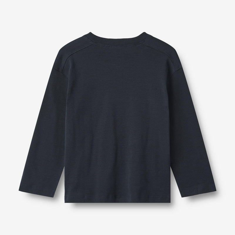 Wheat Main T-Shirt L/S Holger Jersey Tops and T-Shirts 1432 navy