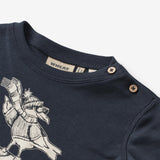 Wheat Main T-Shirt L/S Monty Jersey Tops and T-Shirts 1432 navy