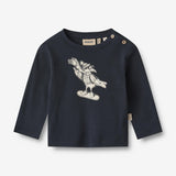 Wheat Main T-Shirt L/S Monty Jersey Tops and T-Shirts 1432 navy