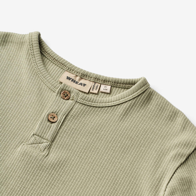 Wheat Main T-Shirt L/S Morris Jersey Tops and T-Shirts 1145 green tea