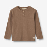 Wheat Main T-Shirt L/S Morris Jersey Tops and T-Shirts 3303 coffee melange