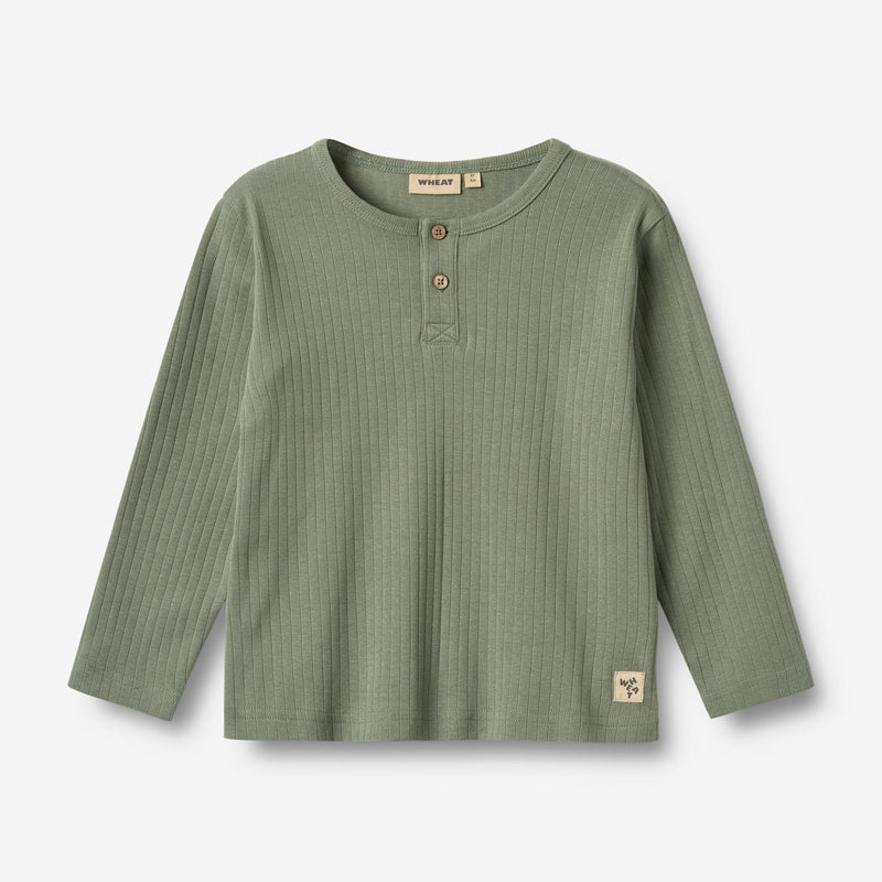 Wheat Main T-Shirt L/S Morris T-Shirt 4119 dusty green