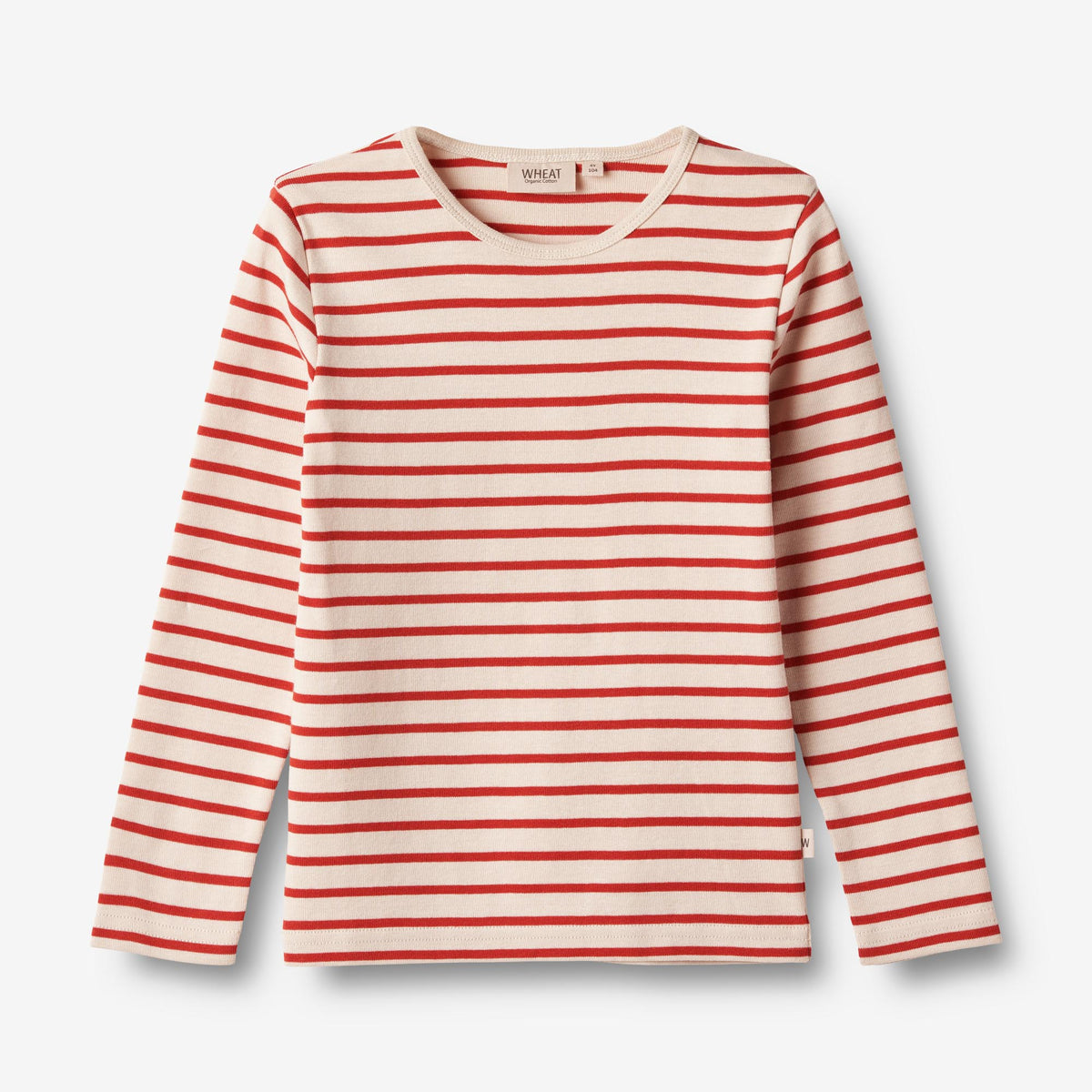 T-Shirt L/S Stig - red stripe – Wheat.eu