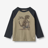Wheat Main T-Shirt L/S Torbjørn Jersey Tops and T-Shirts 1137 dry sage