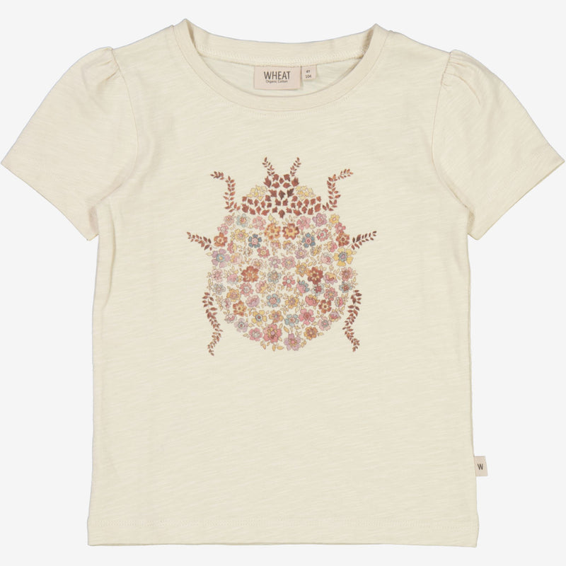 Wheat T-Shirt Ladybug Flower Jersey Tops and T-Shirts 3356 chalk