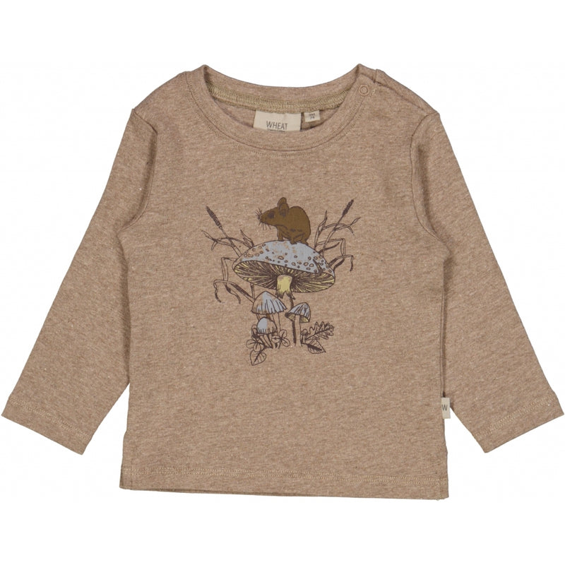 Wheat Main T-Shirt Mouse Jersey Tops and T-Shirts 3204 khaki melange