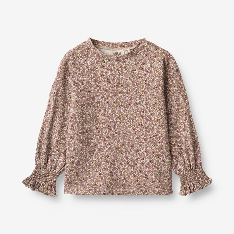 T Shirt Norma grey rose flowers Wheat.eu