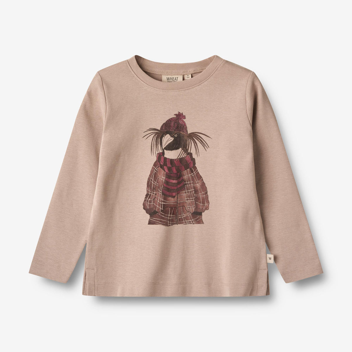 T Shirt Penguin grey rose Wheat.eu