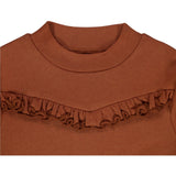 Wheat Main T-Shirt Rib Ruffle Jersey Tops and T-Shirts 0001 bronze