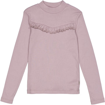 Wheat Main T-Shirt Rib Ruffle Jersey Tops and T-Shirts 1149 dusty lavender
