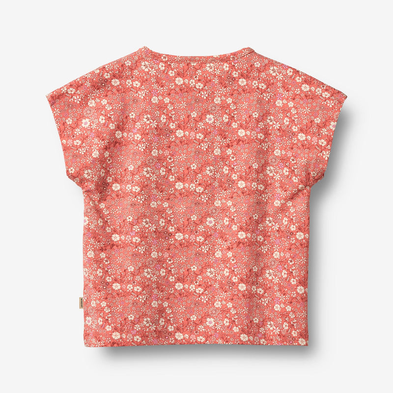 Wheat Main T-Shirt S/S Bette Jersey Tops and T-Shirts 9422 coral flowers
