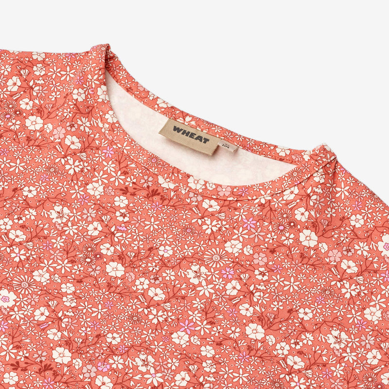 Wheat Main T-Shirt S/S Bette Jersey Tops and T-Shirts 9422 coral flowers