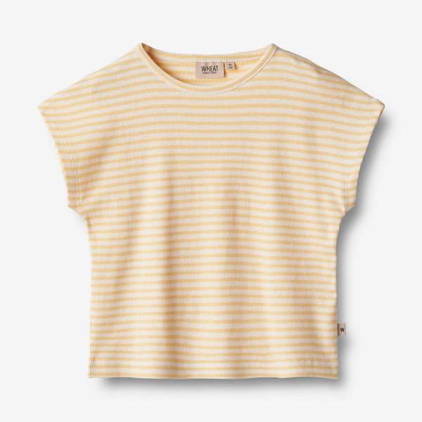 T Shirt S S Bette pale apricot stripe Wheat.eu
