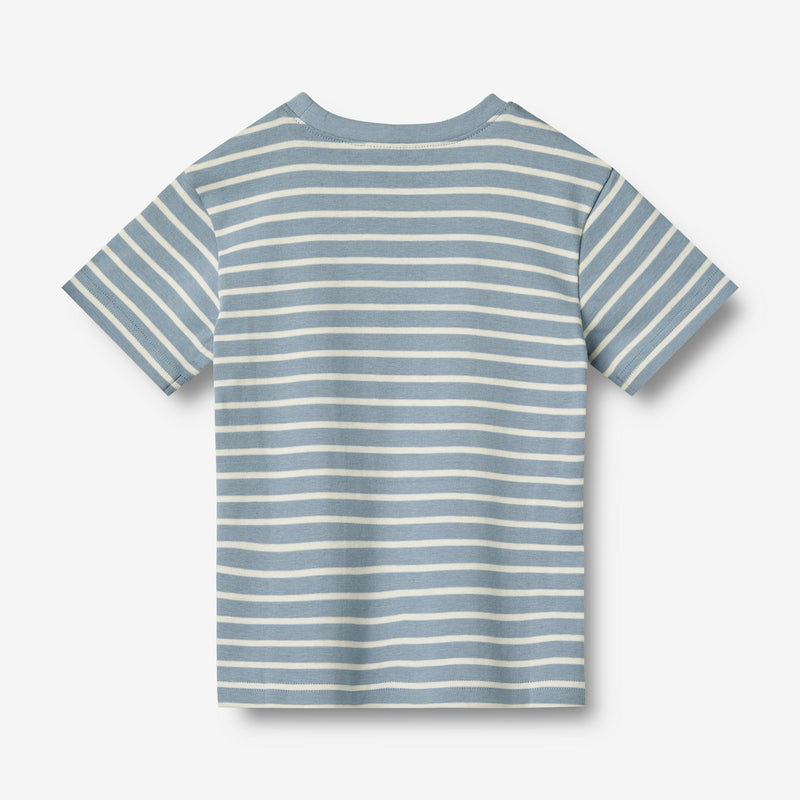 Wheat Main T-Shirt S/S Fabian Jersey Tops and T-Shirts 1009 ashley blue stripe