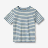 Wheat Main T-Shirt S/S Fabian Jersey Tops and T-Shirts 1009 ashley blue stripe