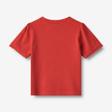 Wheat Main T-Shirt S/S Iris Jersey Tops and T-Shirts 2072 red
