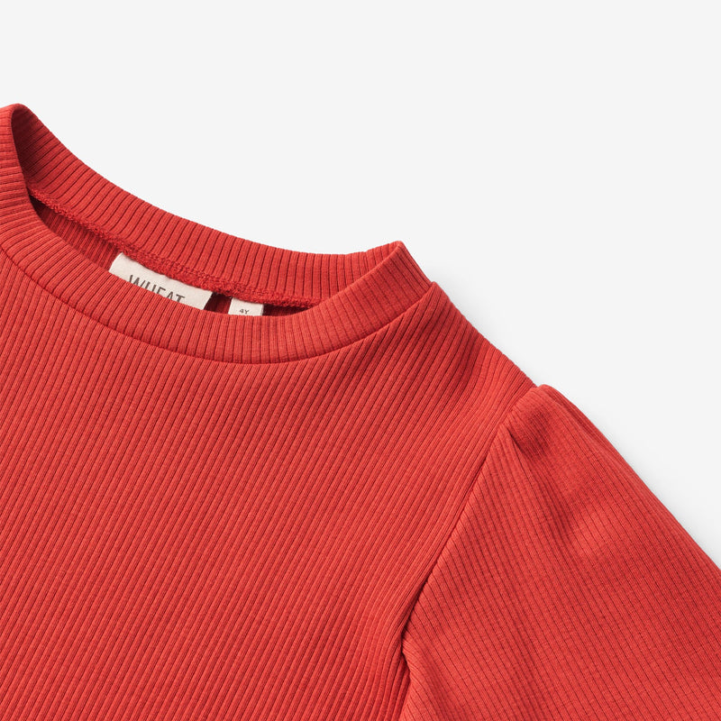 Wheat Main T-Shirt S/S Iris Jersey Tops and T-Shirts 2072 red