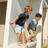 Wheat Main T-Shirt S/S Kristian Jersey Tops and T-Shirts 1042 blue waves