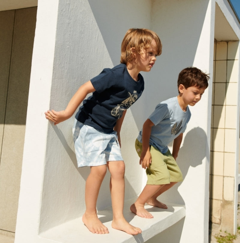 Wheat Main T-Shirt S/S Kristian Jersey Tops and T-Shirts 1042 blue waves