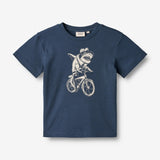 Wheat Main T-Shirt S/S Kristian Jersey Tops and T-Shirts 1042 blue waves