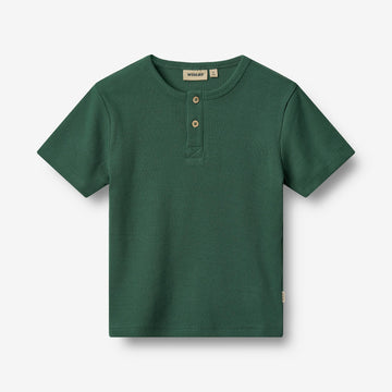Wheat Main T-Shirt S/S Lumi Jersey Tops and T-Shirts 4140 green