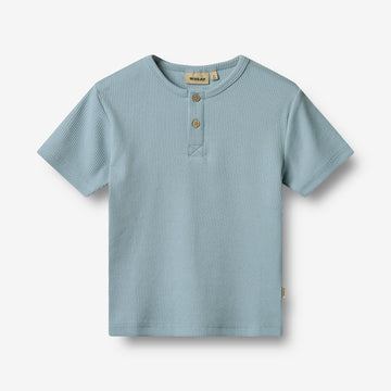 Wheat Main T-Shirt S/S Lumi Jersey Tops and T-Shirts 9419 calm blue