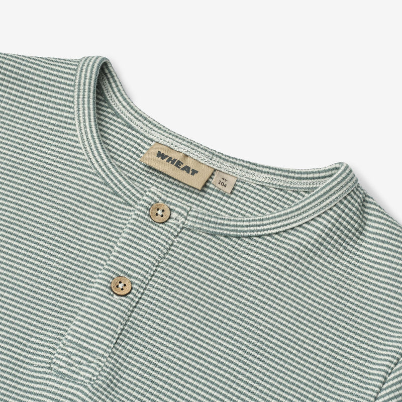 Wheat Main T-Shirt S/S Lumi Jersey Tops and T-Shirts 9442 stormy sea stripe