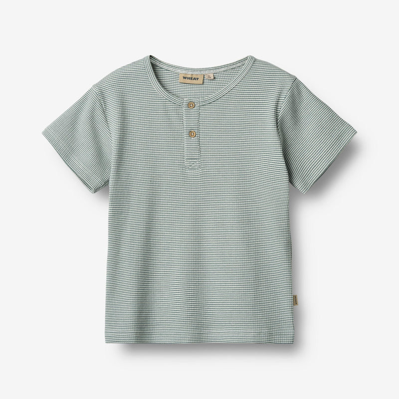 Wheat Main T-Shirt S/S Lumi Jersey Tops and T-Shirts 9442 stormy sea stripe
