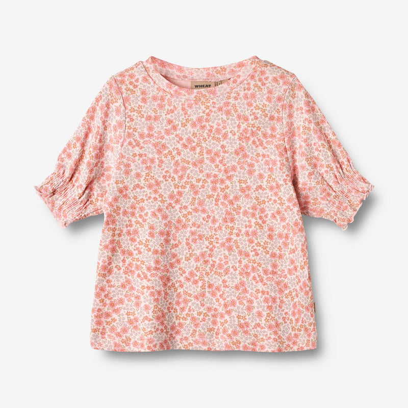 Wheat Main T-Shirt S/S Norma Jersey Tops and T-Shirts 2475 rose flowers
