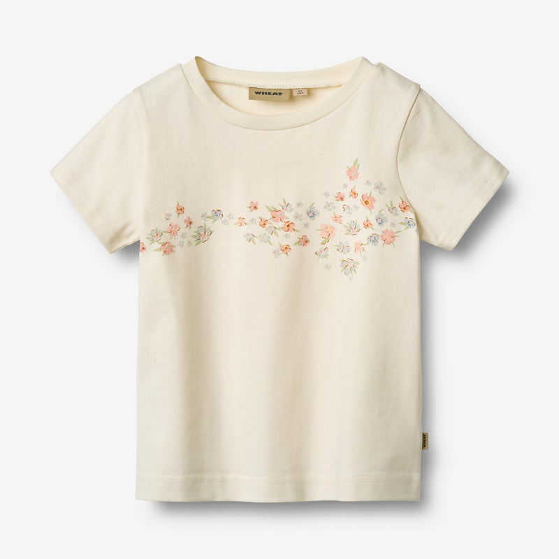 Wheat Main T-Shirt S/S Print Tessa Jersey Tops and T-Shirts 3182 ivory 