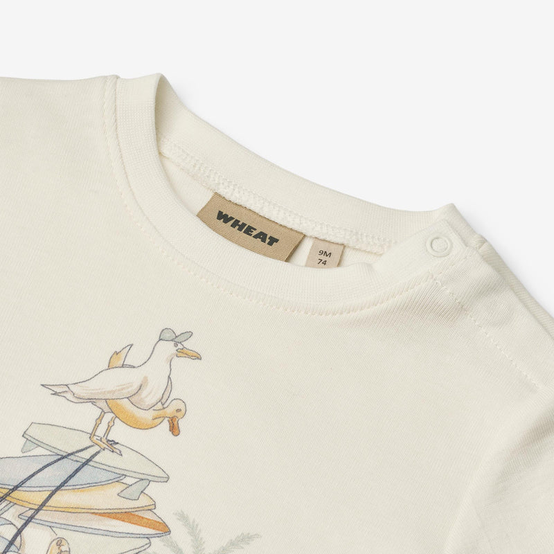Wheat Main T-Shirt S/S Ricco Jersey Tops and T-Shirts 3182 ivory 