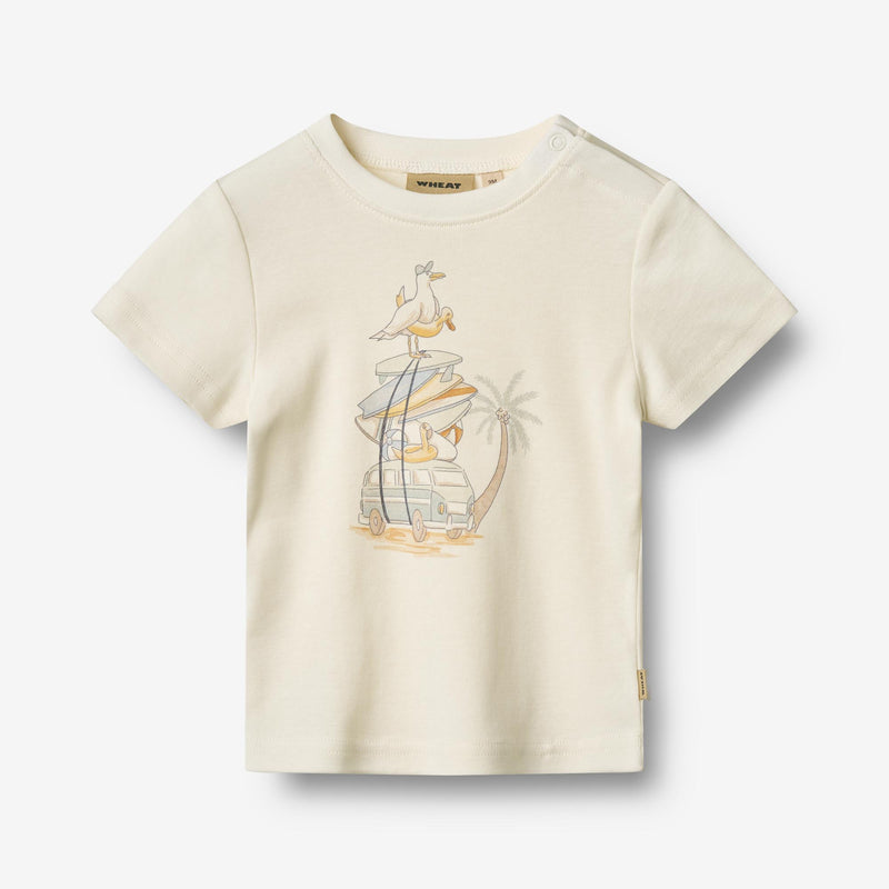 Wheat Main T-Shirt S/S Ricco Jersey Tops and T-Shirts 3182 ivory 