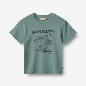 Wheat Main T-Shirt S/S Seb Jersey Tops and T-Shirts 1454 stormy sea