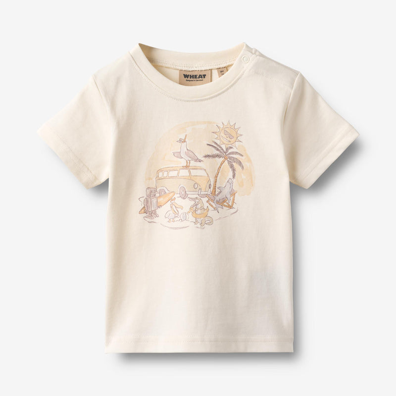 Wheat Main T-Shirt S/S Sonny Jersey Tops and T-Shirts 3182 ivory 