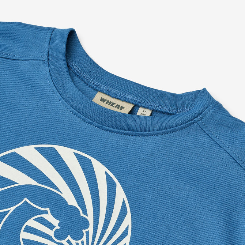 Wheat Main T-Shirt S/S Wally Jersey Tops and T-Shirts 1043 blue