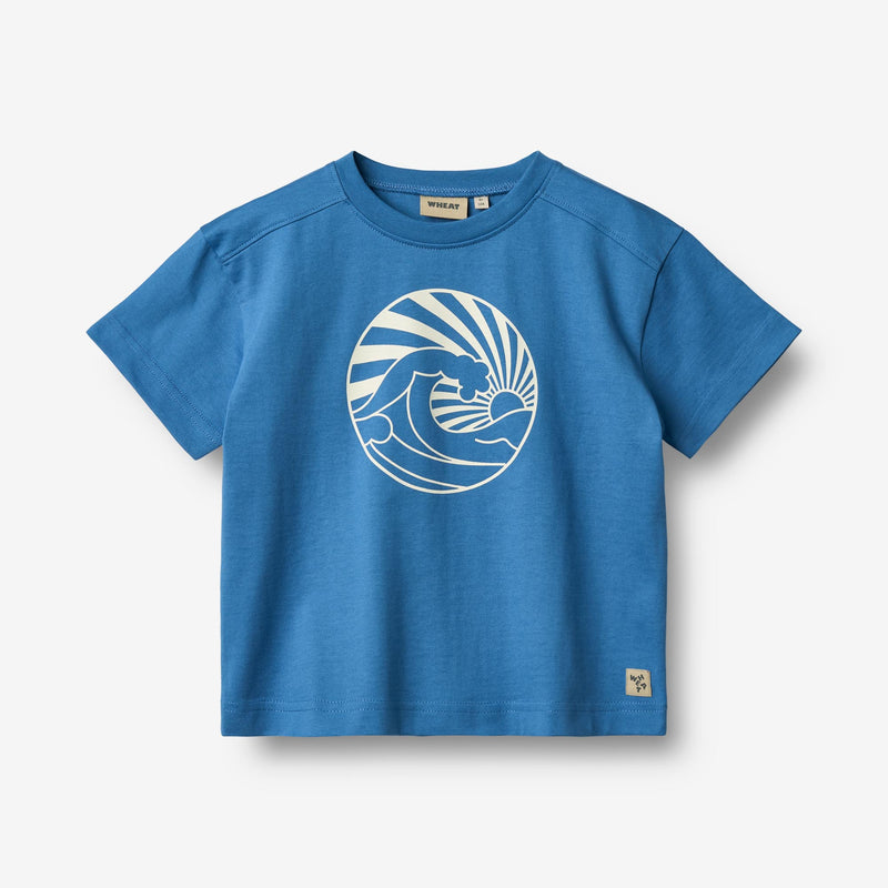 Wheat Main T-Shirt S/S Wally Jersey Tops and T-Shirts 1043 blue
